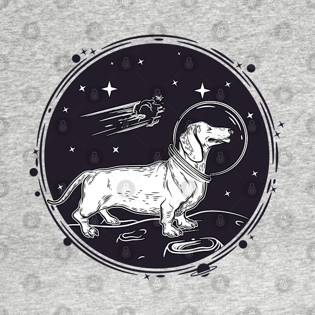 dachshund astronaut by Mako Design 